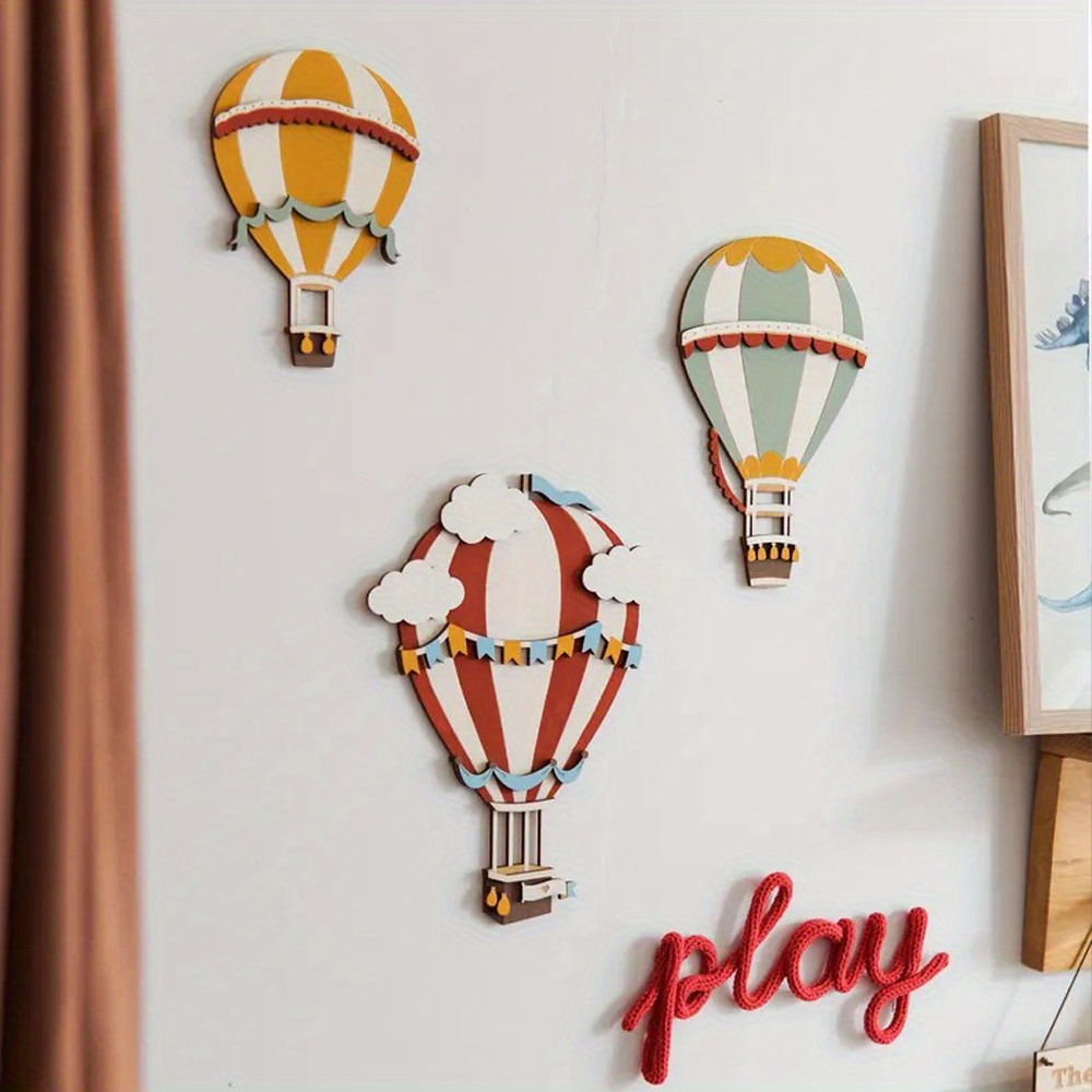 Woodworking Zone - 3D houten decoratieve panelen met heteluchtballonmotief