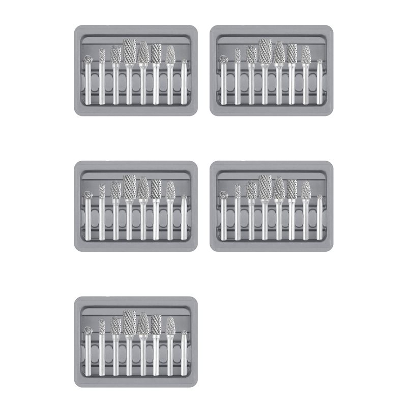 Woodworking Files And Rasps - AT43-Carbide Burr Set 1/4 Inch Schacht