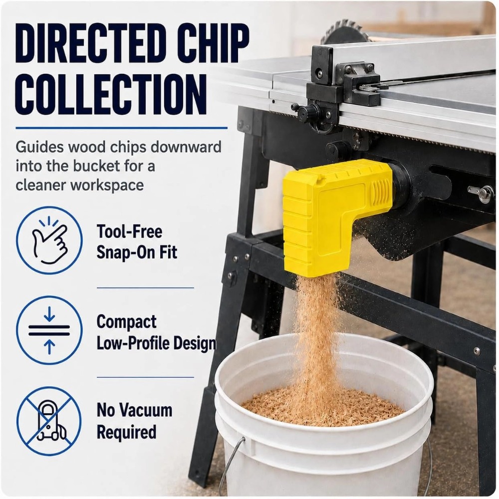 Vacuum Cleaner Woodworking - Adapter voor het opvangen van zaagsel