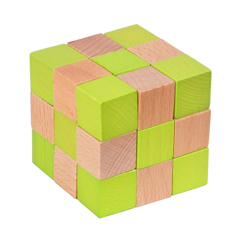 Woodworking Hobby - Houten Snake Cube Puzzel IQ Logic