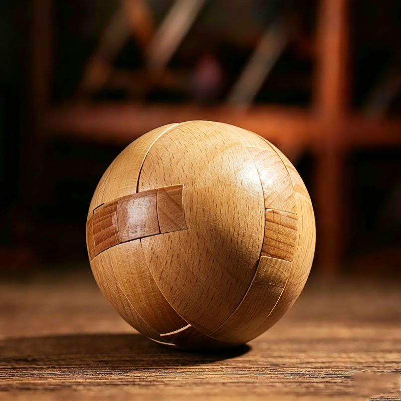 Woodworking Hobby - Klassieke houten puzzelbal, magische hersenkrakers, in