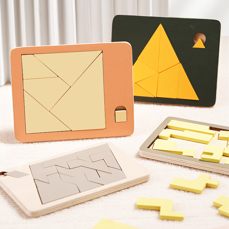 Woodworking Hobby - Houten geometrische puzzels Uitdaging Onmogelijke hersenverbranding