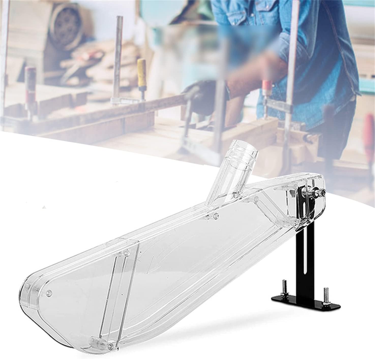 Vacuum Cleaner Woodworking - Beschermhoes voor houtbewerkingstafelzaag Transparante stofafzuigkap voor