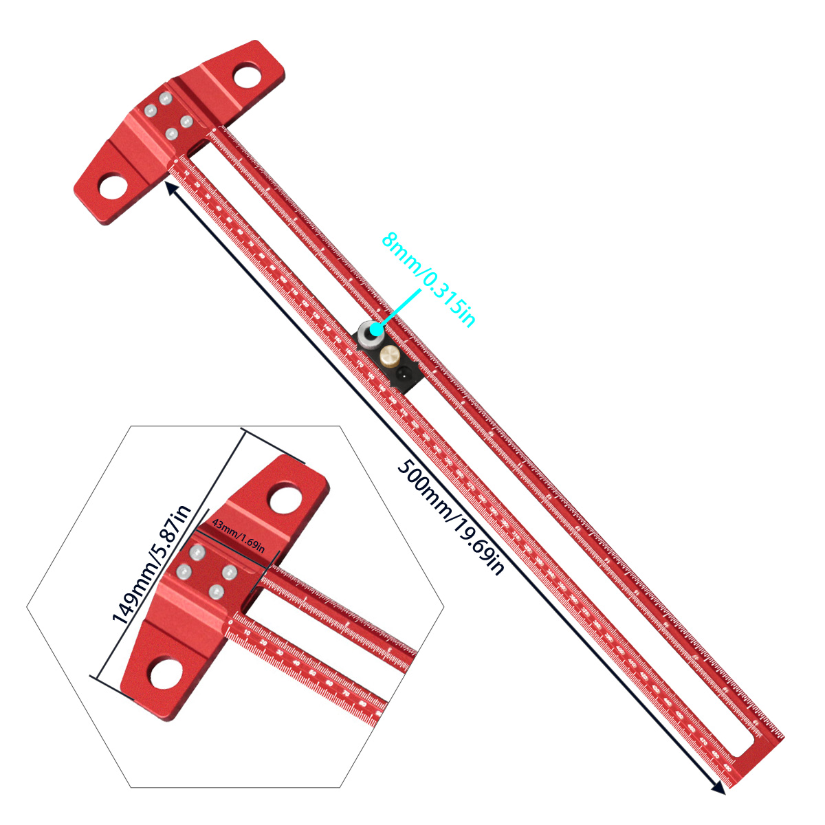 Houtbewerkings T-vierkant mark - Woodworking Project recensie en prijs