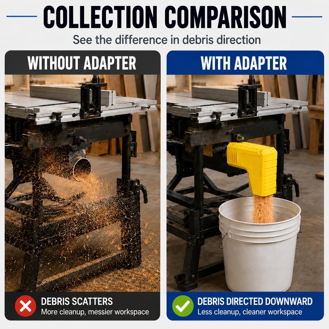 Adapter voor het opvangen van  - Vacuum Cleaner Woodworking recensie en prijs