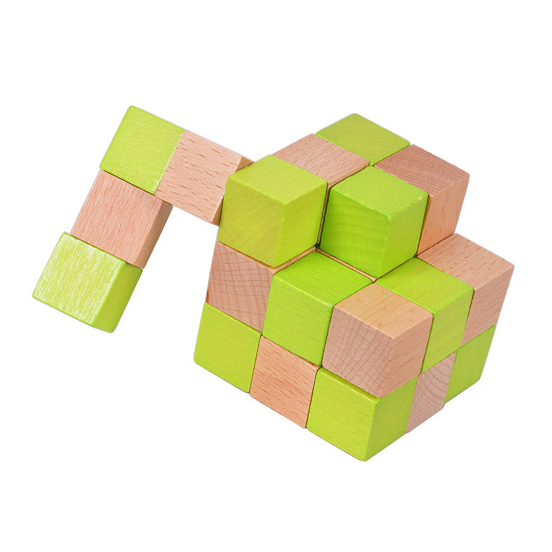 Houten Snake Cube Puzzel IQ Lo - Woodworking Hobby recensie en prijs