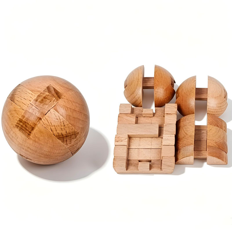 Klassieke houten puzzelbal, ma - Woodworking Hobby recensie en prijs